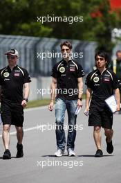 Romain Grosjean (FRA) Lotus F1 Team walks the circuit. 07.06.2012. Formula 1 World Championship, Rd 7, Canadian Grand Prix, Montreal, Canada, Preparation Day