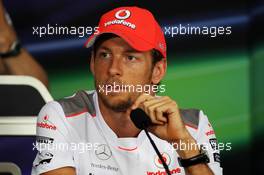 Jenson Button (GBR) McLaren in the FIA Press Conference. 07.06.2012. Formula 1 World Championship, Rd 7, Canadian Grand Prix, Montreal, Canada, Preparation Day