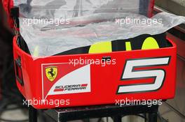 Ferrari pit board lettering box. 13.04.2012. Formula 1 World Championship, Rd 3, Chinese Grand Prix, Shanghai, China, Practice Day