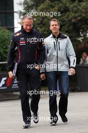 (L to R): Jonathan Wheatley (GBR) Red Bull Racing Team Manager with Sebastian Vettel (GER) Red Bull Racing. 13.04.2012. Formula 1 World Championship, Rd 3, Chinese Grand Prix, Shanghai, China, Practice Day