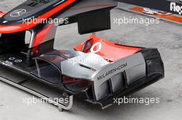 McLaren MP4/27 front wing. 13.04.2012. Formula 1 World Championship, Rd 3, Chinese Grand Prix, Shanghai, China, Practice Day
