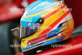 The helmet of Fernando Alonso (ESP) Ferrari. 13.04.2012. Formula 1 World Championship, Rd 3, Chinese Grand Prix, Shanghai, China, Practice Day