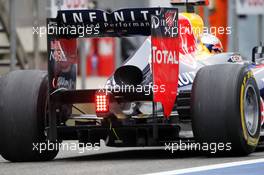 Sebastian Vettel (GER) Red Bull Racing RB8 rear diffuser detail. 13.04.2012. Formula 1 World Championship, Rd 3, Chinese Grand Prix, Shanghai, China, Practice Day