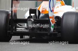 Nico Hulkenberg (GER) Sahara Force India F1 VJM05 rear diffuser detail. 13.04.2012. Formula 1 World Championship, Rd 3, Chinese Grand Prix, Shanghai, China, Practice Day