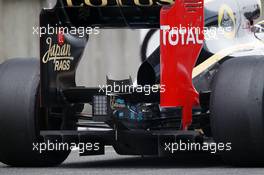 Kimi Raikkonen (FIN) Lotus E20 rear diffuser detail. 13.04.2012. Formula 1 World Championship, Rd 3, Chinese Grand Prix, Shanghai, China, Practice Day