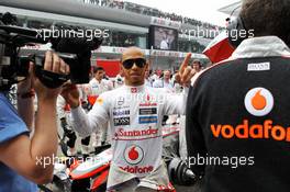 Lewis Hamilton (GBR) McLaren on the grid. 15.04.2012. Formula 1 World Championship, Rd 3, Chinese Grand Prix, Shanghai, China, Race Day