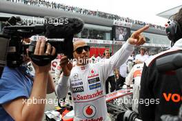 Lewis Hamilton (GBR) McLaren on the grid. 15.04.2012. Formula 1 World Championship, Rd 3, Chinese Grand Prix, Shanghai, China, Race Day