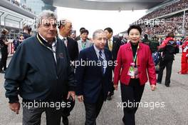 Jean Todt (FRA) FIA President on the grid. 15.04.2012. Formula 1 World Championship, Rd 3, Chinese Grand Prix, Shanghai, China, Race Day