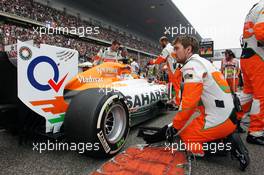 Nico Hulkenberg (GER) Sahara Force India F1 VJM05 on the grid. 15.04.2012. Formula 1 World Championship, Rd 3, Chinese Grand Prix, Shanghai, China, Race Day