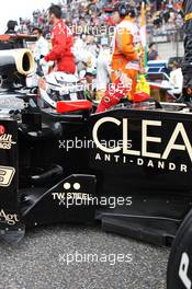 Kimi Raikkonen (FIN) Lotus E20 on the grid. 15.04.2012. Formula 1 World Championship, Rd 3, Chinese Grand Prix, Shanghai, China, Race Day