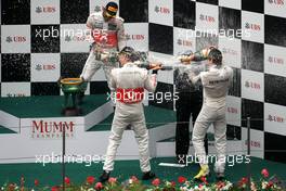 Jenson Button (GBR), McLaren Mercedes, Nico Rosberg (GER), Mercedes GP, Lewis Hamilton (GBR), McLaren Mercedes and Norbert Haug (GER), Mercedes, Motorsport chief  15.04.2012. Formula 1 World Championship, Rd 3, Chinese Grand Prix, Shanghai, China, Race Day