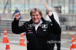 Norbert Haug (GER) Mercedes Sporting Director celebrates vioctory for Nico Rosberg (GER) Mercedes AMG F1. 15.04.2012. Formula 1 World Championship, Rd 3, Chinese Grand Prix, Shanghai, China, Race Day