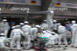 Nico Rosberg (GER), Mercedes AMG Petronas pit stop  15.04.2012. Formula 1 World Championship, Rd 3, Chinese Grand Prix, Shanghai, China, Race Day