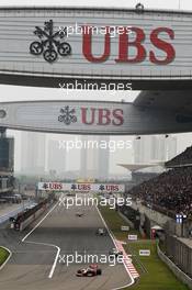 Lewis Hamilton (GBR) McLaren MP4/27 leads Sergio Perez (MEX) Sauber C31. 15.04.2012. Formula 1 World Championship, Rd 3, Chinese Grand Prix, Shanghai, China, Race Day