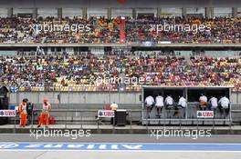 Sahara Force India F1 Team pit gantry. 14.04.2012. Formula 1 World Championship, Rd 3, Chinese Grand Prix, Shanghai, China, Qualifying Day