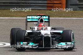 Michael Schumacher (GER) Mercedes AMG F1 W03. 14.04.2012. Formula 1 World Championship, Rd 3, Chinese Grand Prix, Shanghai, China, Qualifying Day