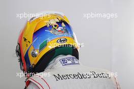 Lewis Hamilton (GBR) McLaren with Shanghai themed helmet. 14.04.2012. Formula 1 World Championship, Rd 3, Chinese Grand Prix, Shanghai, China, Qualifying Day