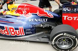 Sebastian Vettel (GER) Red Bull Racing RB8 exhaust detail. 14.04.2012. Formula 1 World Championship, Rd 3, Chinese Grand Prix, Shanghai, China, Qualifying Day