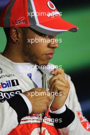 Lewis Hamilton (GBR) McLaren in the FIA Press Conference. 14.04.2012. Formula 1 World Championship, Rd 3, Chinese Grand Prix, Shanghai, China, Qualifying Day