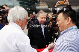 (L to R): Bernie Ecclestone (GBR) CEO Formula One Group (FOM) and Jean Todt (FRA) FIA President. 14.04.2012. Formula 1 World Championship, Rd 3, Chinese Grand Prix, Shanghai, China, Qualifying Day