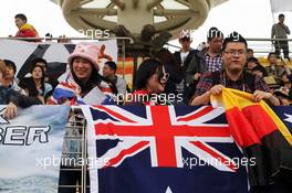 Fans and their flags. 14.04.2012. Formula 1 World Championship, Rd 3, Chinese Grand Prix, Shanghai, China, Qualifying Day