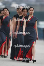 Grid girls. 14.04.2012. Formula 1 World Championship, Rd 3, Chinese Grand Prix, Shanghai, China, Qualifying Day