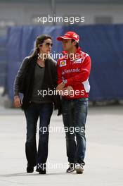 Felipe Massa (BRA) Ferrari with his wife Rafaela Bassi (BRA). 14.04.2012. Formula 1 World Championship, Rd 3, Chinese Grand Prix, Shanghai, China, Qualifying Day