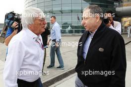 (L to R): Bernie Ecclestone (GBR) CEO Formula One Group (FOM) with Jean Todt (FRA) FIA President. 14.04.2012. Formula 1 World Championship, Rd 3, Chinese Grand Prix, Shanghai, China, Qualifying Day