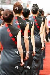 Grid girls. 15.04.2012. Formula 1 World Championship, Rd 3, Chinese Grand Prix, Shanghai, China, Race Day