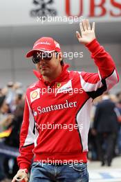 Felipe Massa (BRA) Ferrari on the drivers parade. 15.04.2012. Formula 1 World Championship, Rd 3, Chinese Grand Prix, Shanghai, China, Race Day