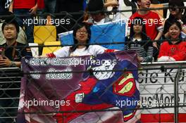 Fans in the grandstand. 15.04.2012. Formula 1 World Championship, Rd 3, Chinese Grand Prix, Shanghai, China, Race Day