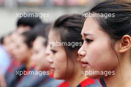 Grid girls. 15.04.2012. Formula 1 World Championship, Rd 3, Chinese Grand Prix, Shanghai, China, Race Day