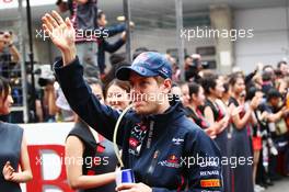 Sebastian Vettel (GER) Red Bull Racing on the drivers parade. 15.04.2012. Formula 1 World Championship, Rd 3, Chinese Grand Prix, Shanghai, China, Race Day