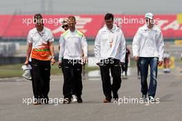 Nico Hulkenberg (GER) Sahara Force India F1 walks the circuit. 12.04.2012. Formula 1 World Championship, Rd 3, Chinese Grand Prix, Shanghai, China, Preparation Day