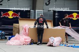 Red Bull Racing unpack in the paddock. 12.04.2012. Formula 1 World Championship, Rd 3, Chinese Grand Prix, Shanghai, China, Preparation Day