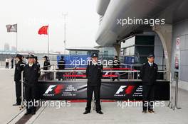 Paddock security. 12.04.2012. Formula 1 World Championship, Rd 3, Chinese Grand Prix, Shanghai, China, Preparation Day