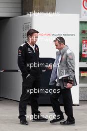 (L to R): Sam Michael (AUS) McLaren Sporting Director with Paddy Lowe (GBR) McLaren Technical Director. 12.04.2012. Formula 1 World Championship, Rd 3, Chinese Grand Prix, Shanghai, China, Preparation Day