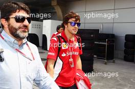 Fernando Alonso (ESP) Ferrari with his manager Luis Garcia Abad (ESP). 12.04.2012. Formula 1 World Championship, Rd 3, Chinese Grand Prix, Shanghai, China, Preparation Day