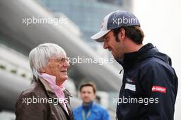 (L to R): Bernie Ecclestone (GBR) CEO Formula One Group (FOM) with Jean-Eric Vergne (FRA) Scuderia Toro Rosso. 12.04.2012. Formula 1 World Championship, Rd 3, Chinese Grand Prix, Shanghai, China, Preparation Day