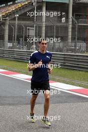 Sebastien Buemi (SUI) Scuderia Toro Rosso runs the track. 12.04.2012. Formula 1 World Championship, Rd 3, Chinese Grand Prix, Shanghai, China, Preparation Day