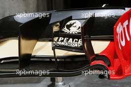Lotus E20 front wing detail. 12.04.2012. Formula 1 World Championship, Rd 3, Chinese Grand Prix, Shanghai, China, Preparation Day