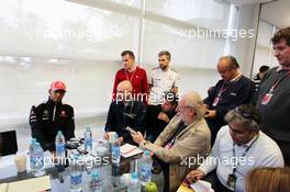 Lewis Hamilton (GBR) McLaren with the media. 12.04.2012. Formula 1 World Championship, Rd 3, Chinese Grand Prix, Shanghai, China, Preparation Day