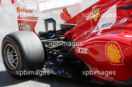 Felipe Massa (BRA) Ferrari F2012 exhaust and rear suspension detail. 11.05.2012. Formula 1 World Championship, Rd 5, Spanish Grand Prix, Barcelona, Spain, Practice Day