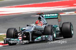 Michael Schumacher (GER) Mercedes AMG F1 W03. 11.05.2012. Formula 1 World Championship, Rd 5, Spanish Grand Prix, Barcelona, Spain, Practice Day