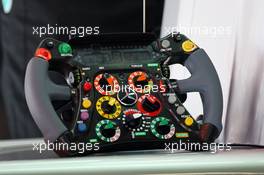 Mercedes AMG F1 W03 steering wheel. 11.05.2012. Formula 1 World Championship, Rd 5, Spanish Grand Prix, Barcelona, Spain, Practice Day