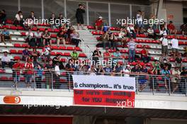 Banner for Robert Kubica (POL). 11.05.2012. Formula 1 World Championship, Rd 5, Spanish Grand Prix, Barcelona, Spain, Practice Day