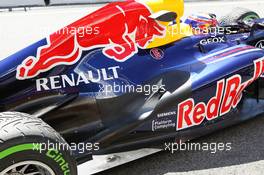 Mark Webber (AUS) Red Bull Racing RB8 exhaust detail. 11.05.2012. Formula 1 World Championship, Rd 5, Spanish Grand Prix, Barcelona, Spain, Practice Day