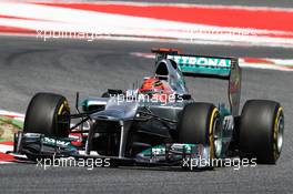 Michael Schumacher (GER) Mercedes AMG F1 W03. 11.05.2012. Formula 1 World Championship, Rd 5, Spanish Grand Prix, Barcelona, Spain, Practice Day