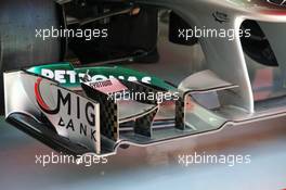 Mercedes AMG F1 W03 front wing detail. 11.05.2012. Formula 1 World Championship, Rd 5, Spanish Grand Prix, Barcelona, Spain, Practice Day