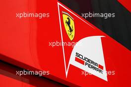 Ferrari logo. 11.05.2012. Formula 1 World Championship, Rd 5, Spanish Grand Prix, Barcelona, Spain, Practice Day